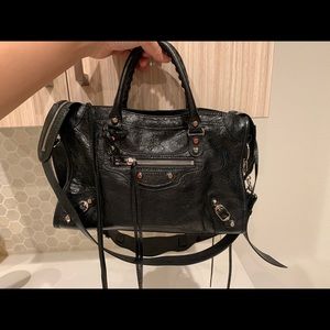 Balenciaga classic city small leather shoulder bag